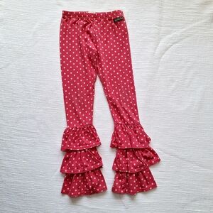 Matilda Jane Pink and White Ruffle Leggings